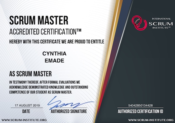 International Scrum Institute™ Scrum Master Certification